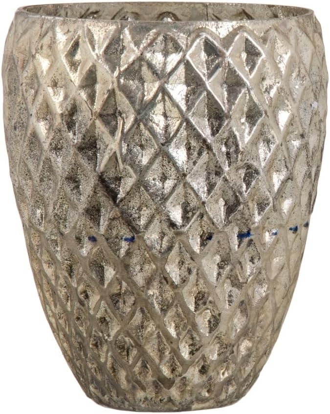 BigBuy Home Candle Holder 13 x 13 x 18 cm Gold Glass