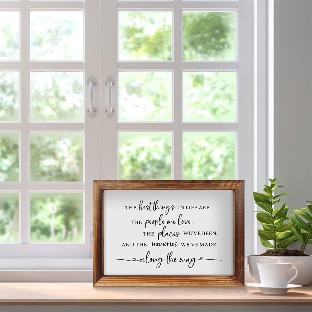 CHDITB Best Things In Life Framed Wood Sign 16x11