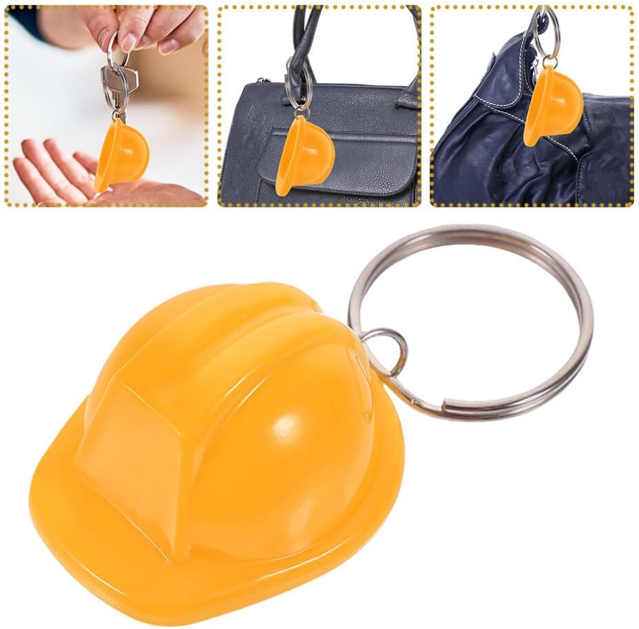 STOBAZA 6pcs Mini Hard Hat Keychain Set