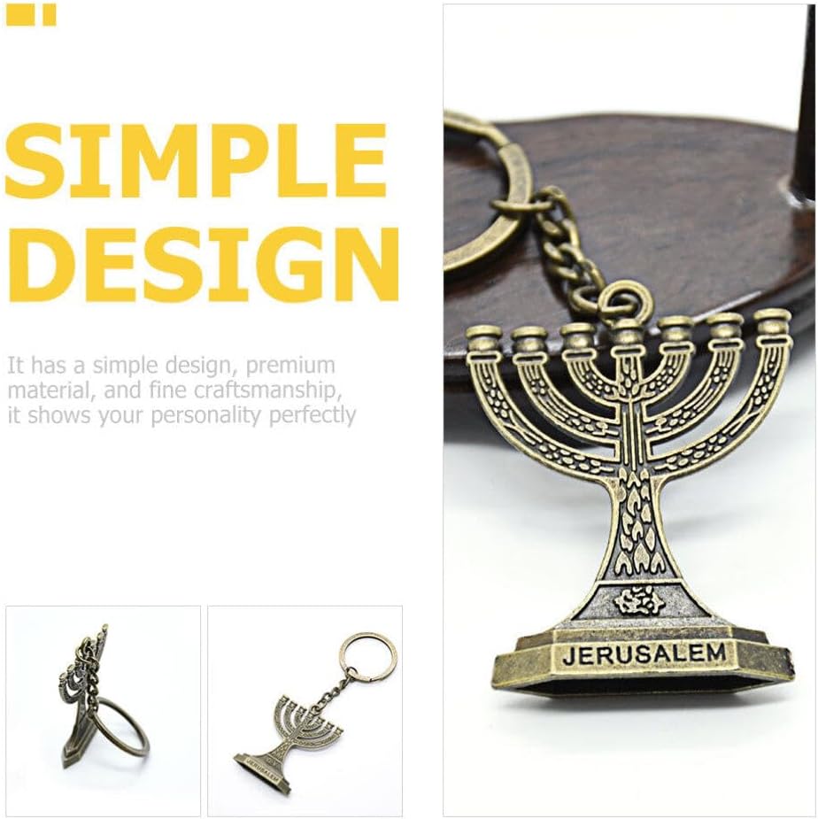 20 Pcs Hanukkah Key Ring Metal Tote Purse Ornaments