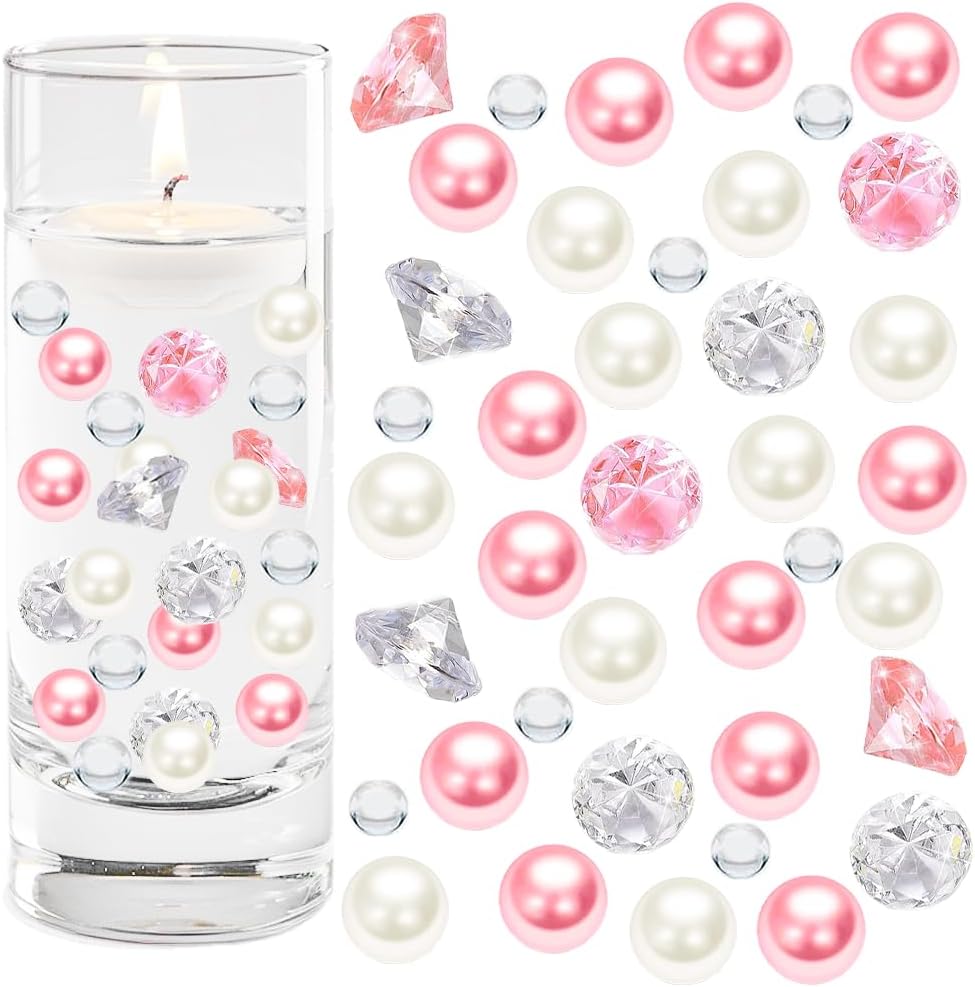 HappyFiller 1075 PCS Floating Pearl Beads Vase Filler