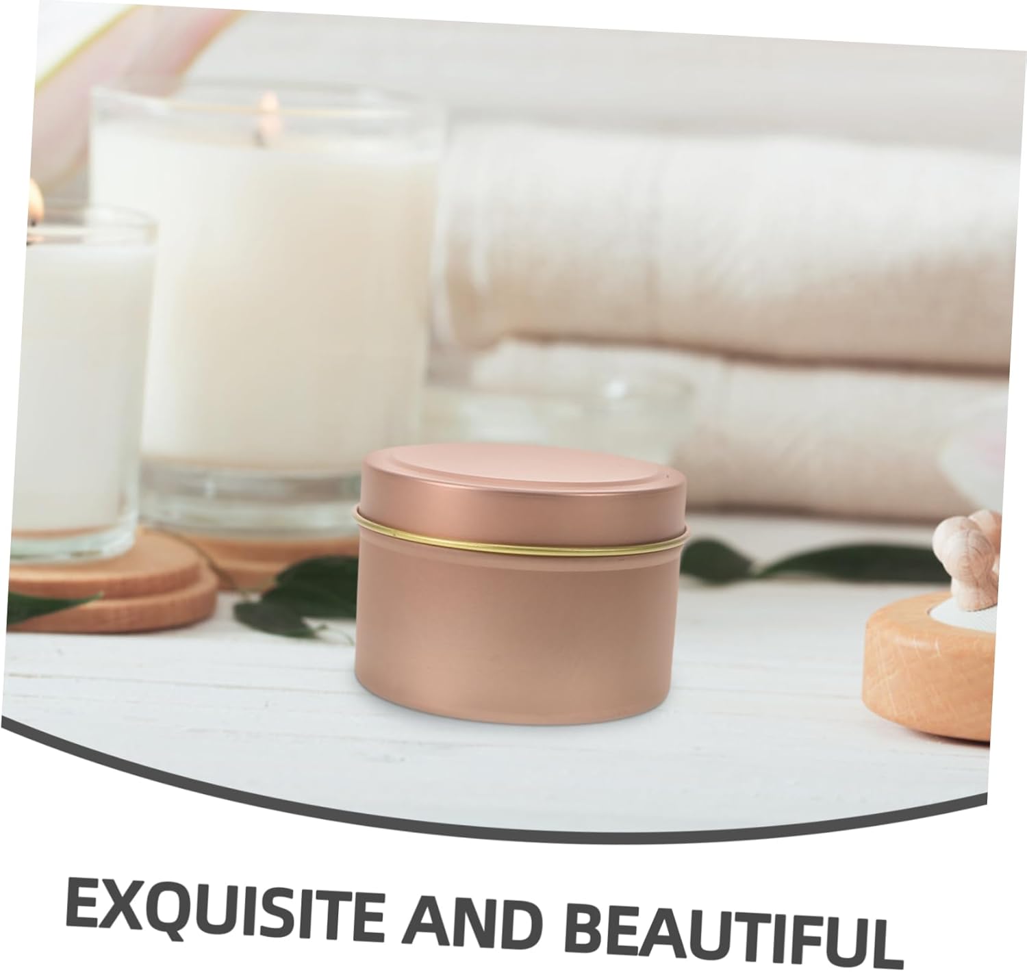 12pcs Metal Candle Holders with Lids for DIY Candles