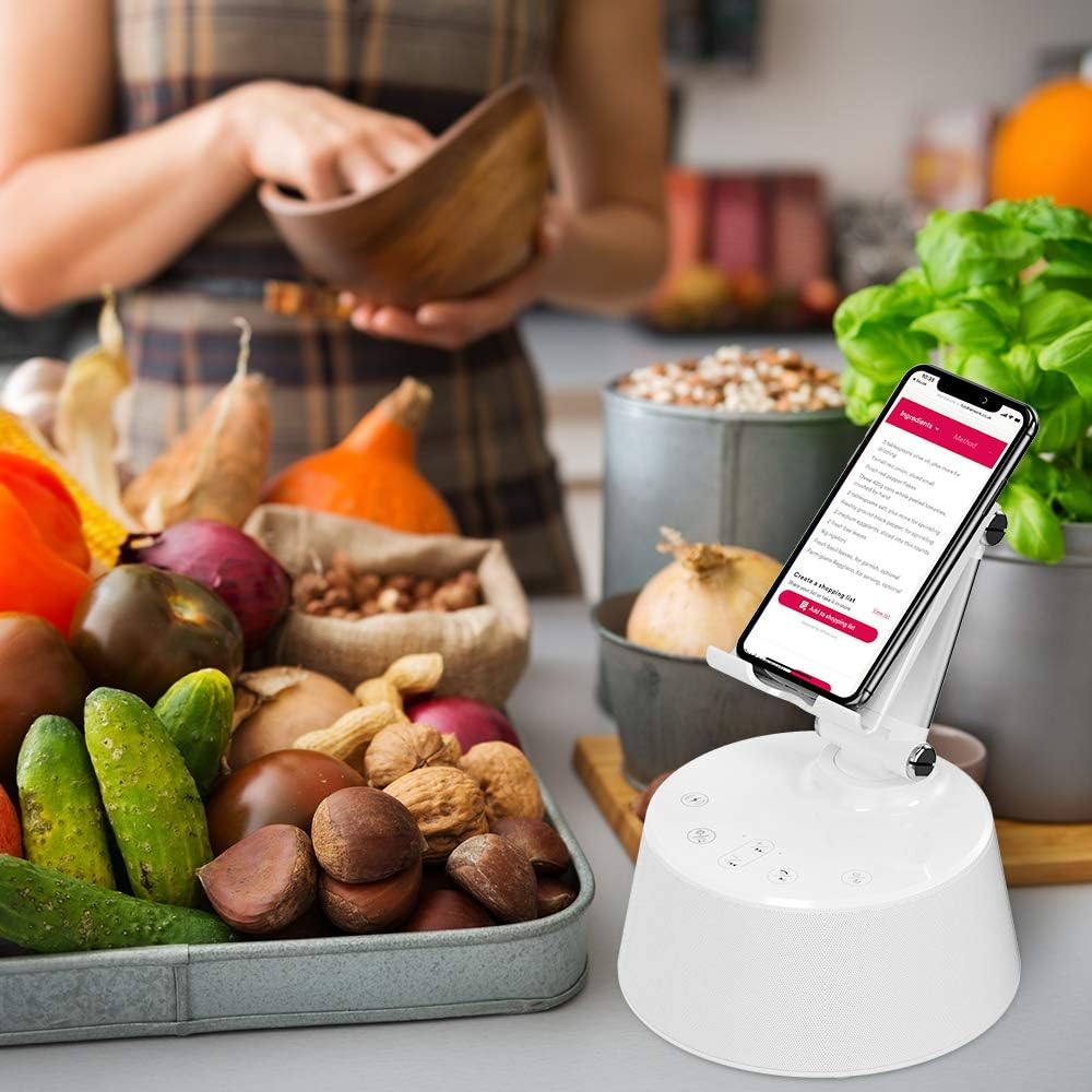 Emerson Wireless Charging Docking Station with Bluetooth Speaker and Alarm Clock
