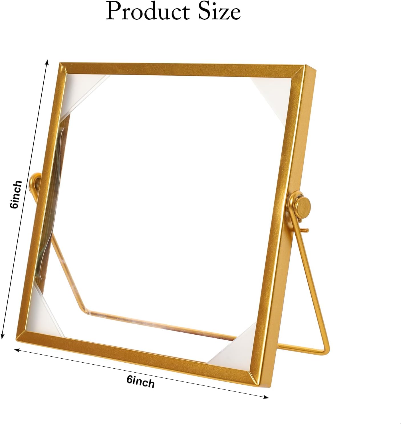 Fumwase Gold Floating Picture Frame 6x6 Inch