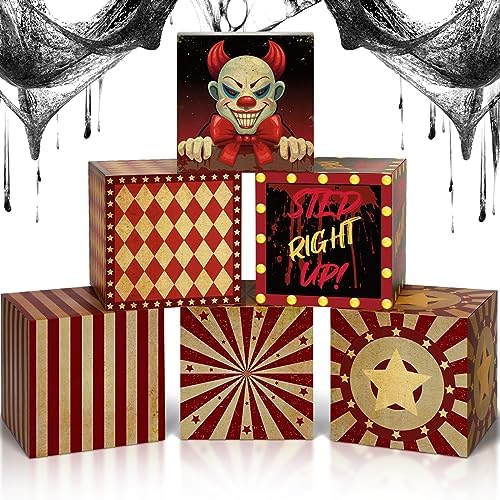 Tenceur 6 Piece Creepy Clown Decor Boxes