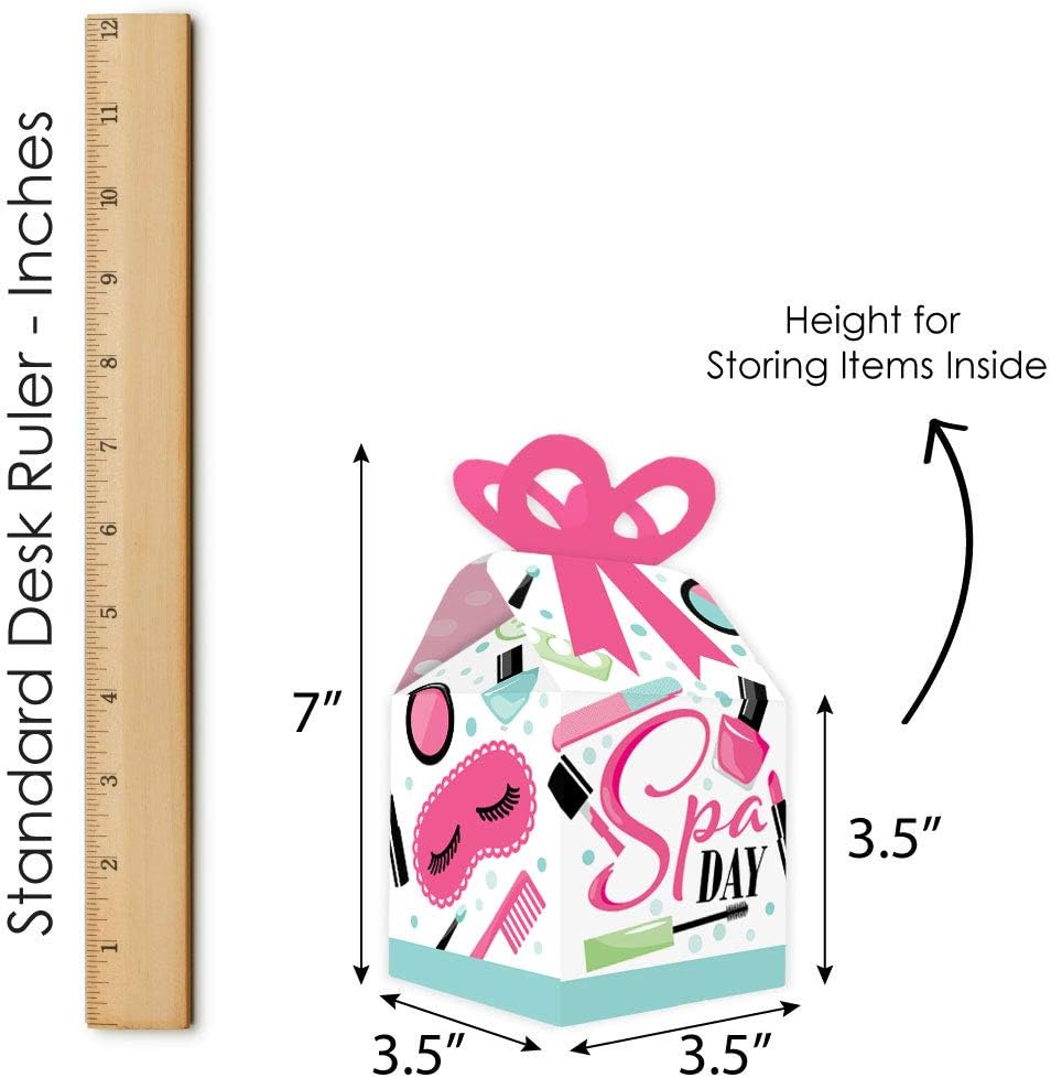 Big Dot of Happiness Spa Day Bow Box Set of 12
