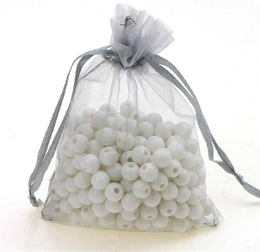 Ximkee Organza Gift Bags - 100 Pack 3x4 Grey