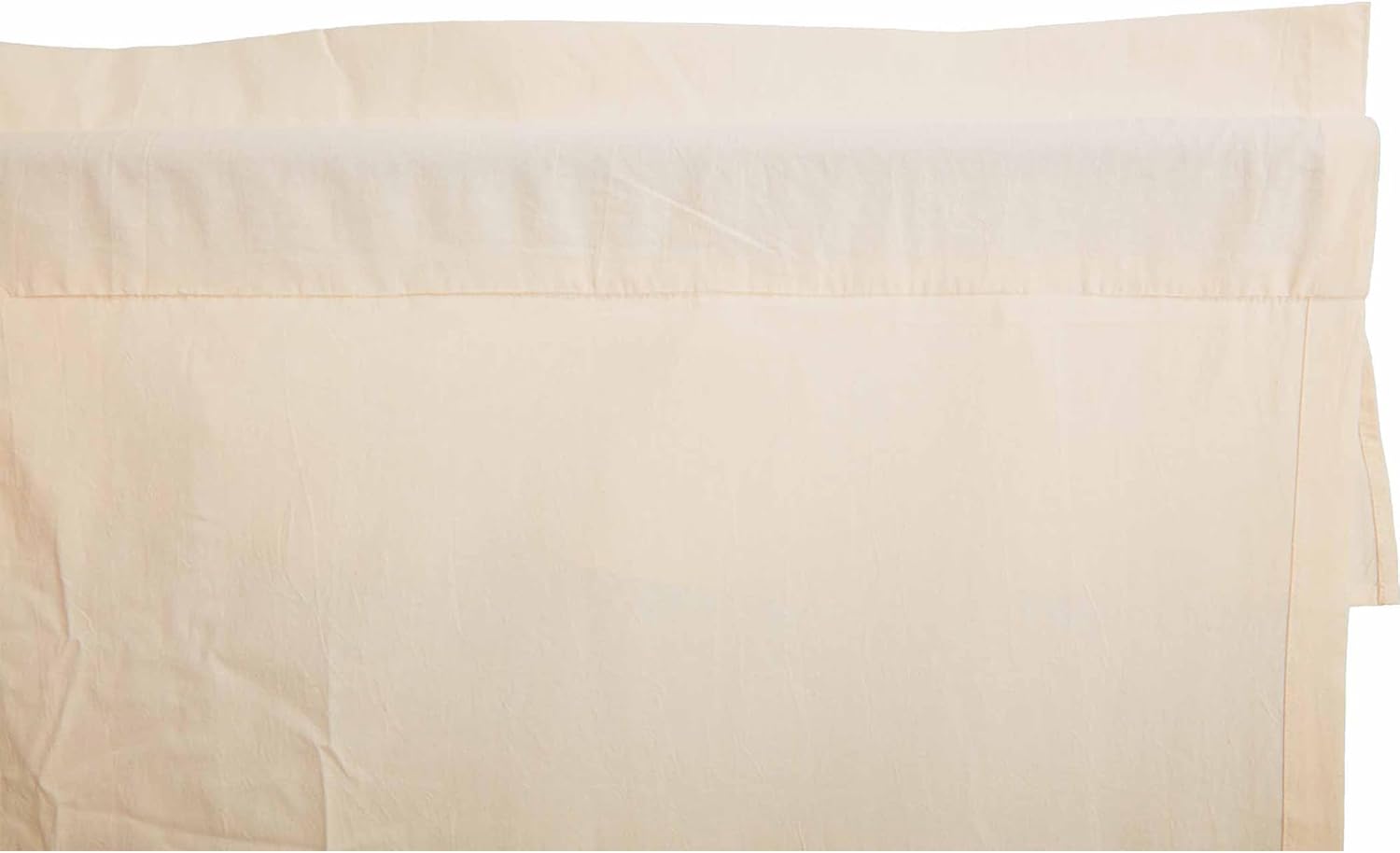 VHC Brands Muslin Ruffled Natural Tan Prairie Panels Set of 2