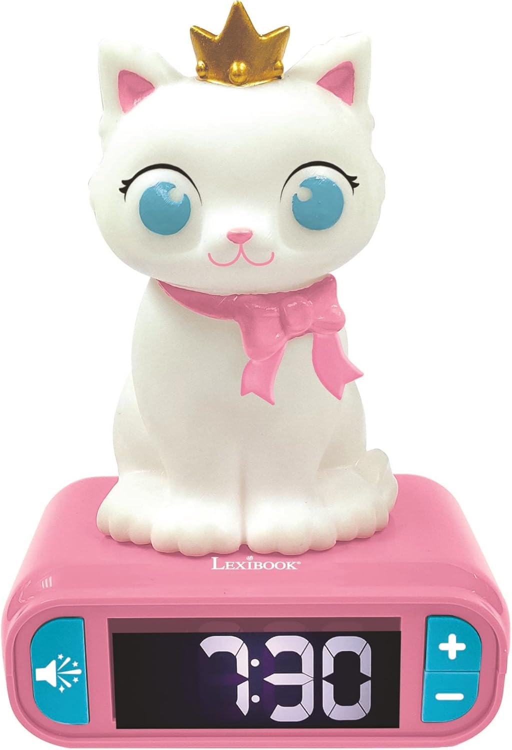 LEXiBOOK Kitten Alarm Clock with Night Light and Snooze