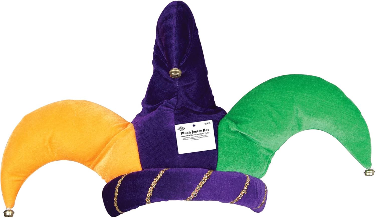 Plush Jester Hat with Real Bells