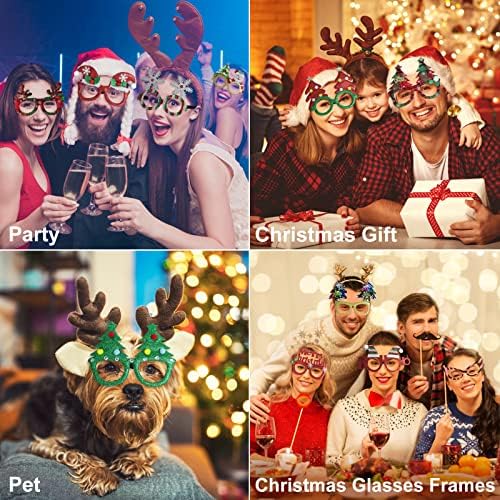 Sparkle Christmas Glasses for Kids Adults