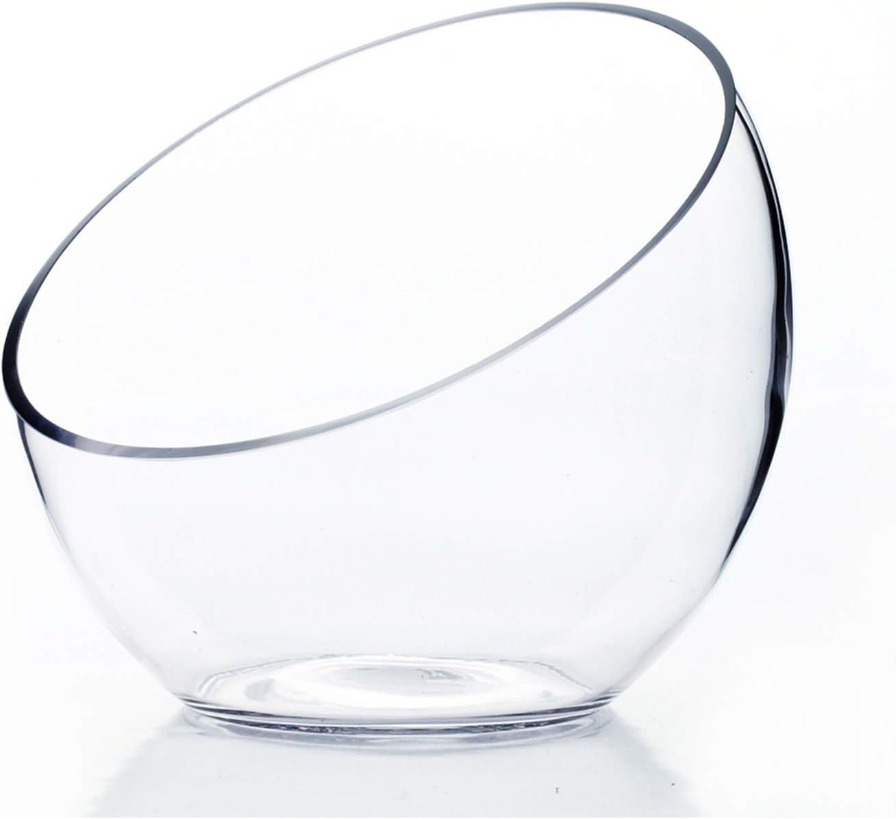 WGVI Clear Slant Cut Glass Vase 7 x 6 x 27 x 4