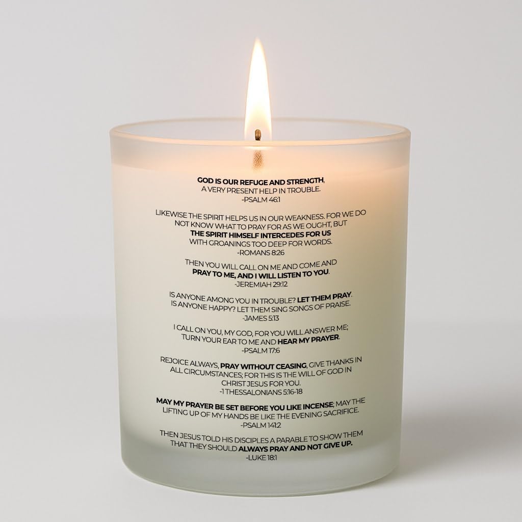 Praying For You Candle with Bible Verses for Sympathy Gifts