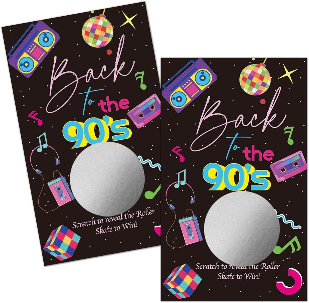 Haizct 50 Pack Retro Scratch Off Game for Parties