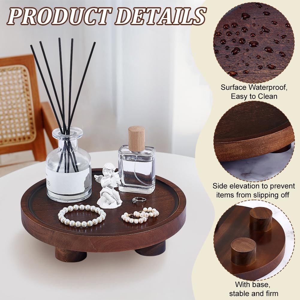 95 Inch Acacia Wood Round Display Stand