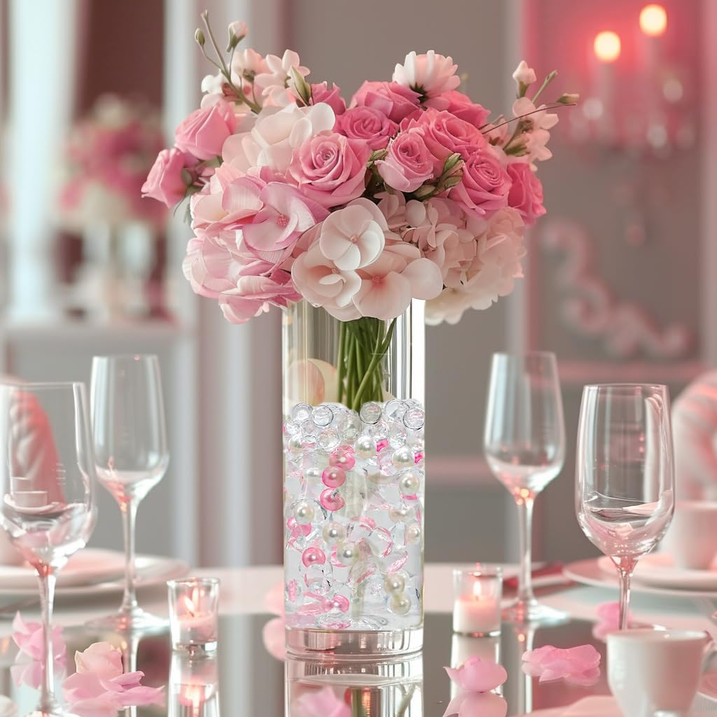 HappyFiller 1075 PCS Floating Pearl Beads Vase Filler