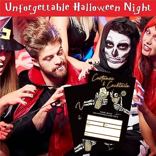 Costumes Cocktails Halloween Party Invitations 20 Pack
