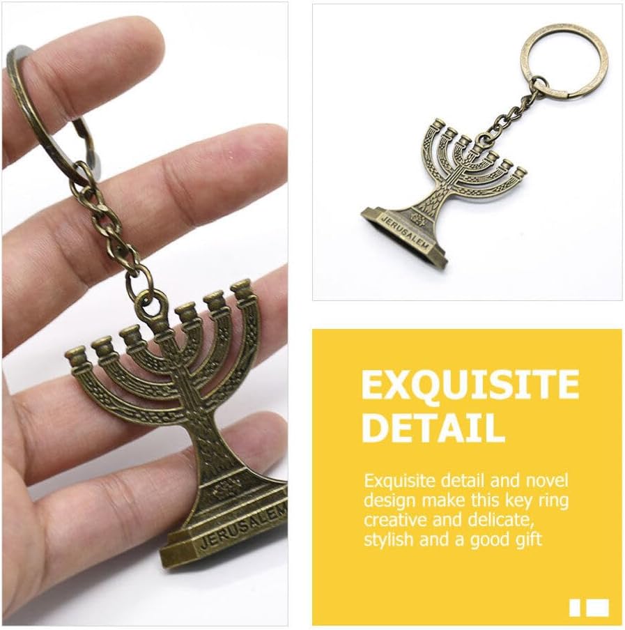 20 Pcs Hanukkah Key Ring Metal Tote Purse Ornaments