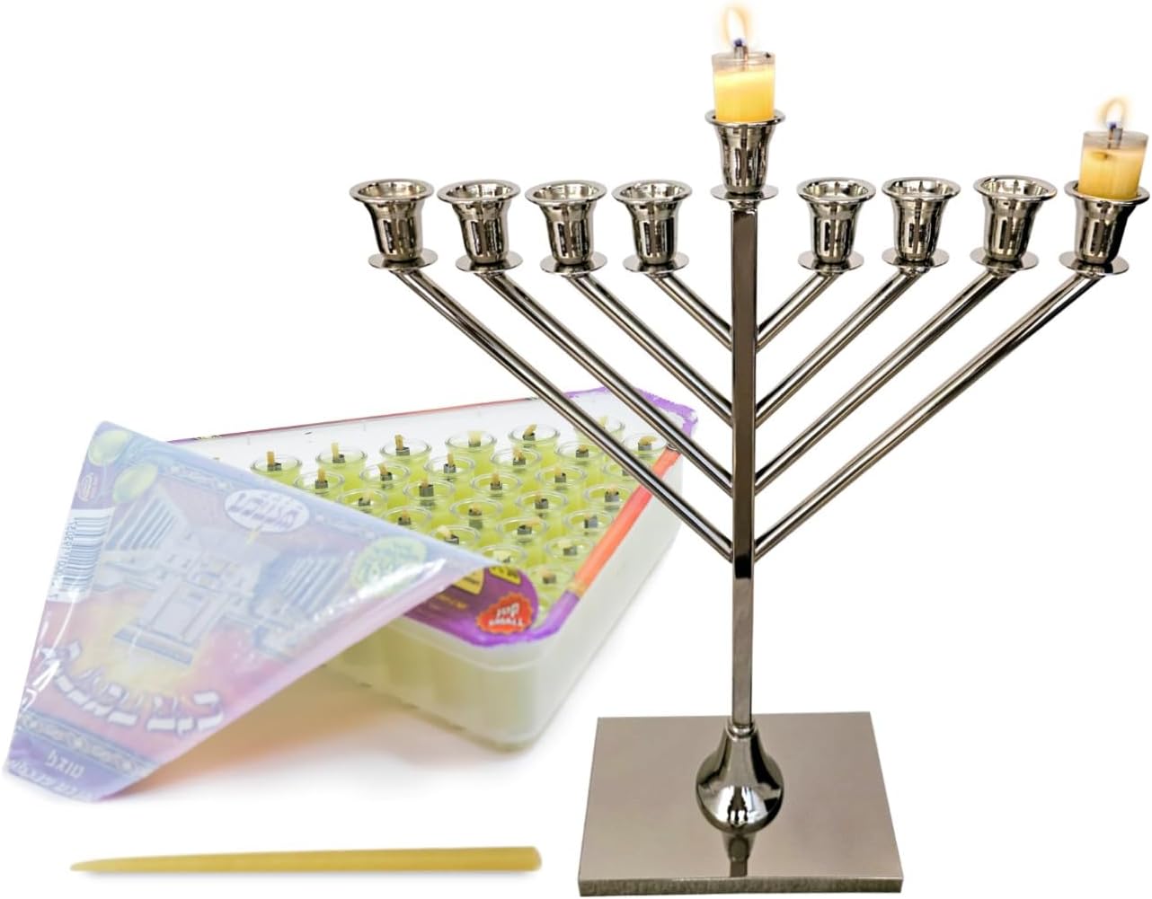 HOLY VOICE Hanukkah Menorah Set with 44 Candles