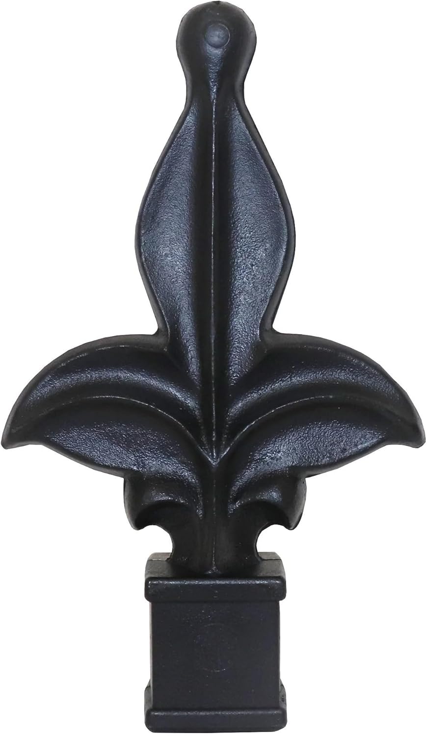 Premium USA Made Fence Finials Fleur De Lis Black 55 Inch