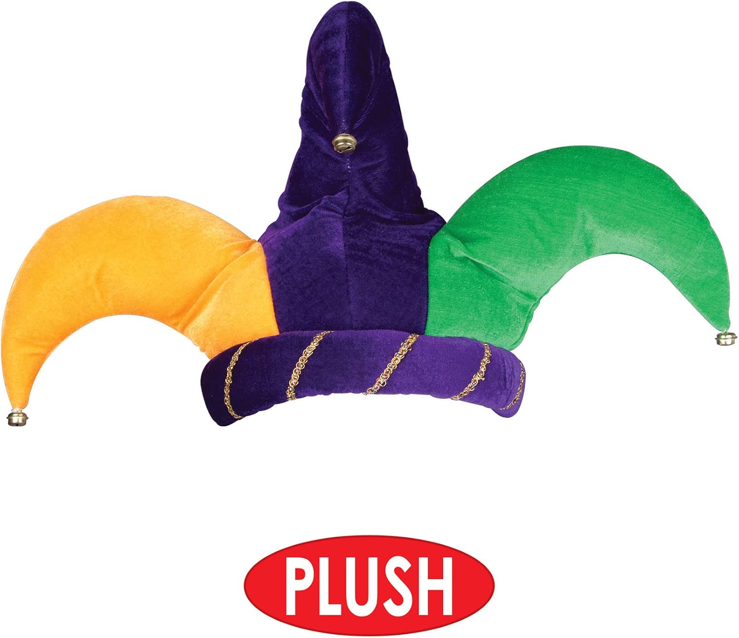 Plush Jester Hat with Real Bells