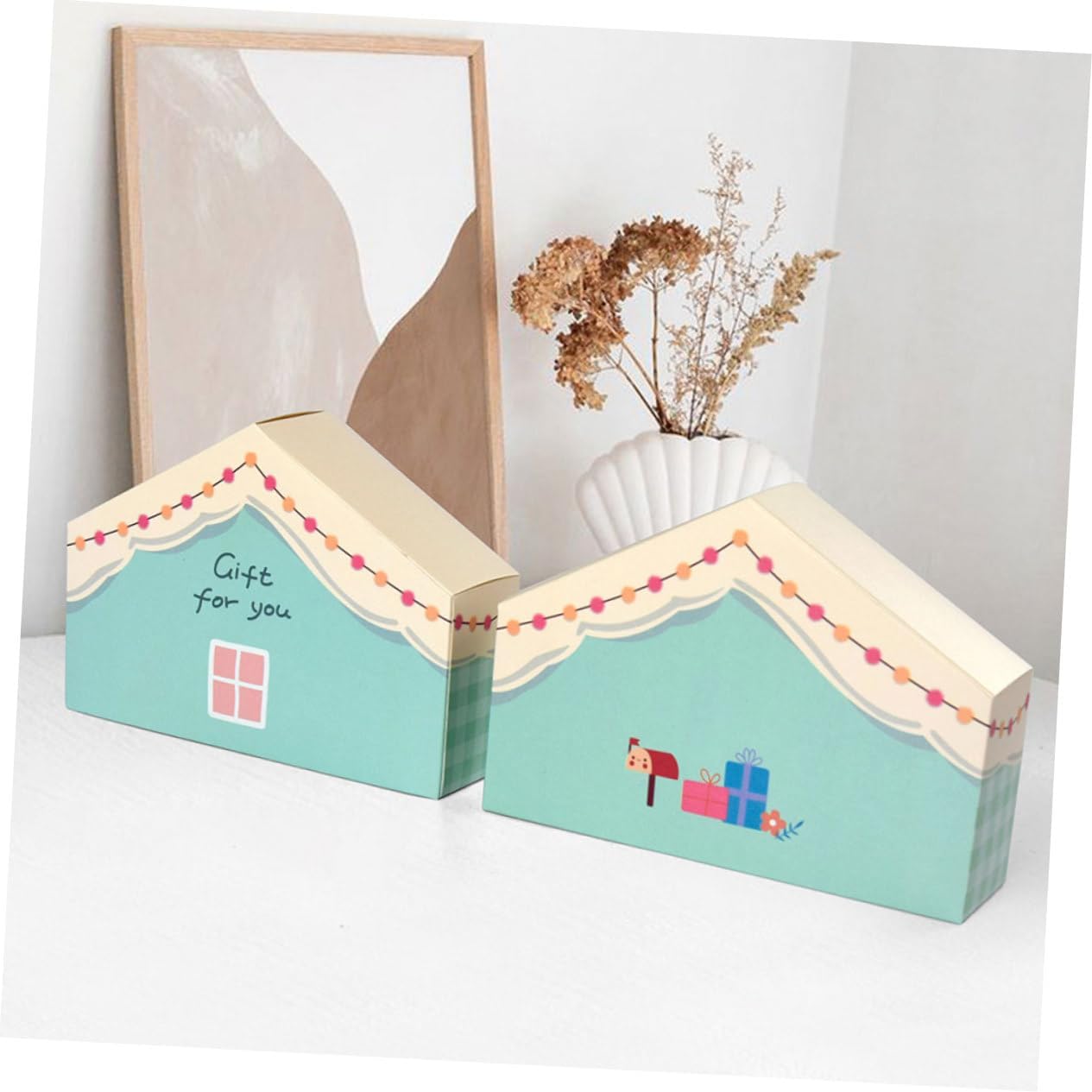 10pcs Cute House Shaped Treat Boxes for Parties