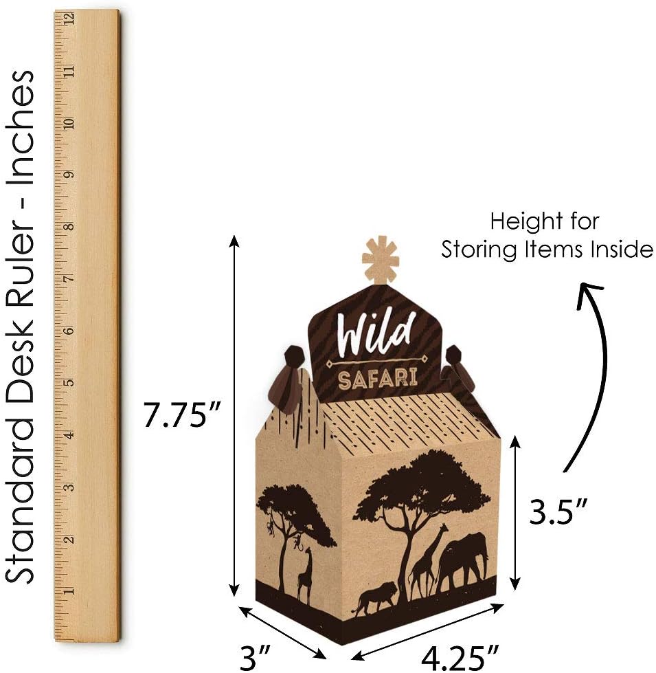 Big Dot of Happiness Wild Safari Treat Box Set of 12