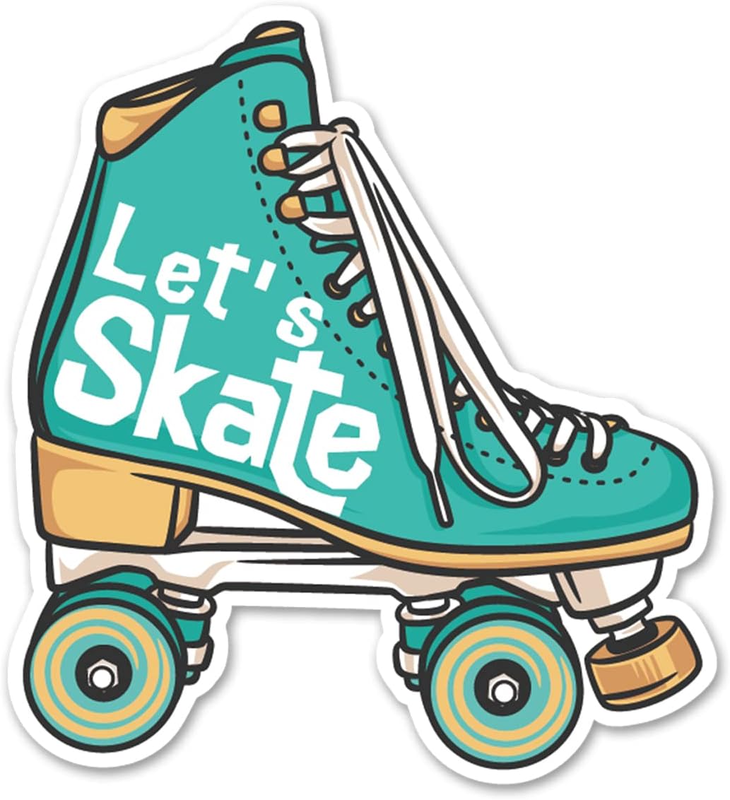 Green Roller Skate Party Invites with Envelopes 20 Set
