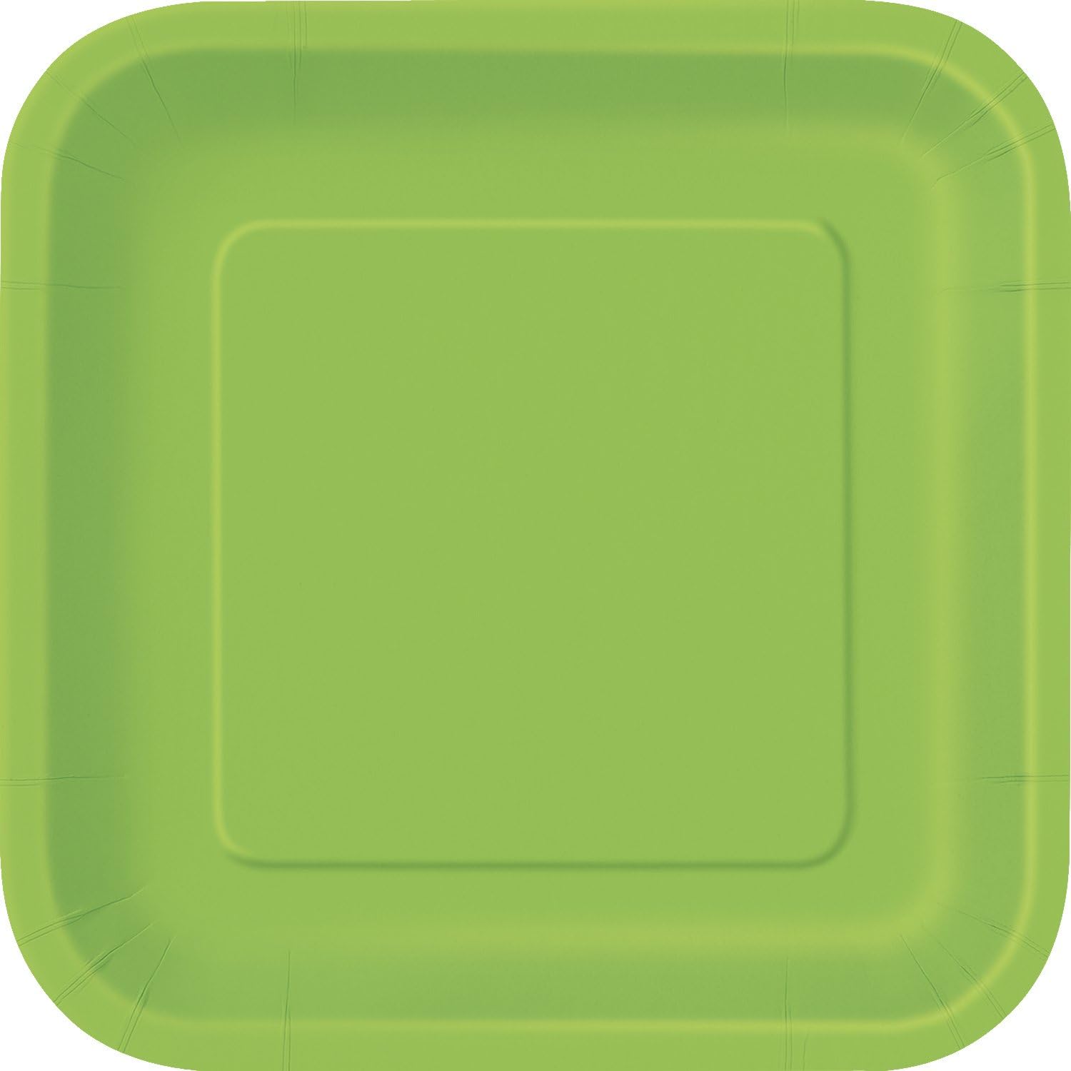 Lime Green Square Dessert Plates 7 16 Pieces