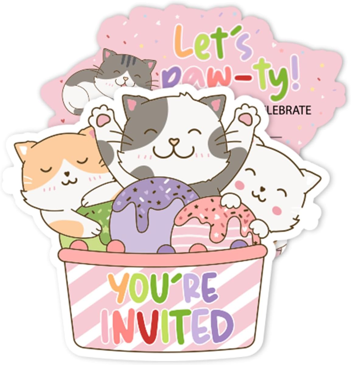 Doguiei Lets Pawty Birthday Party Invitations Cards with Envelopes