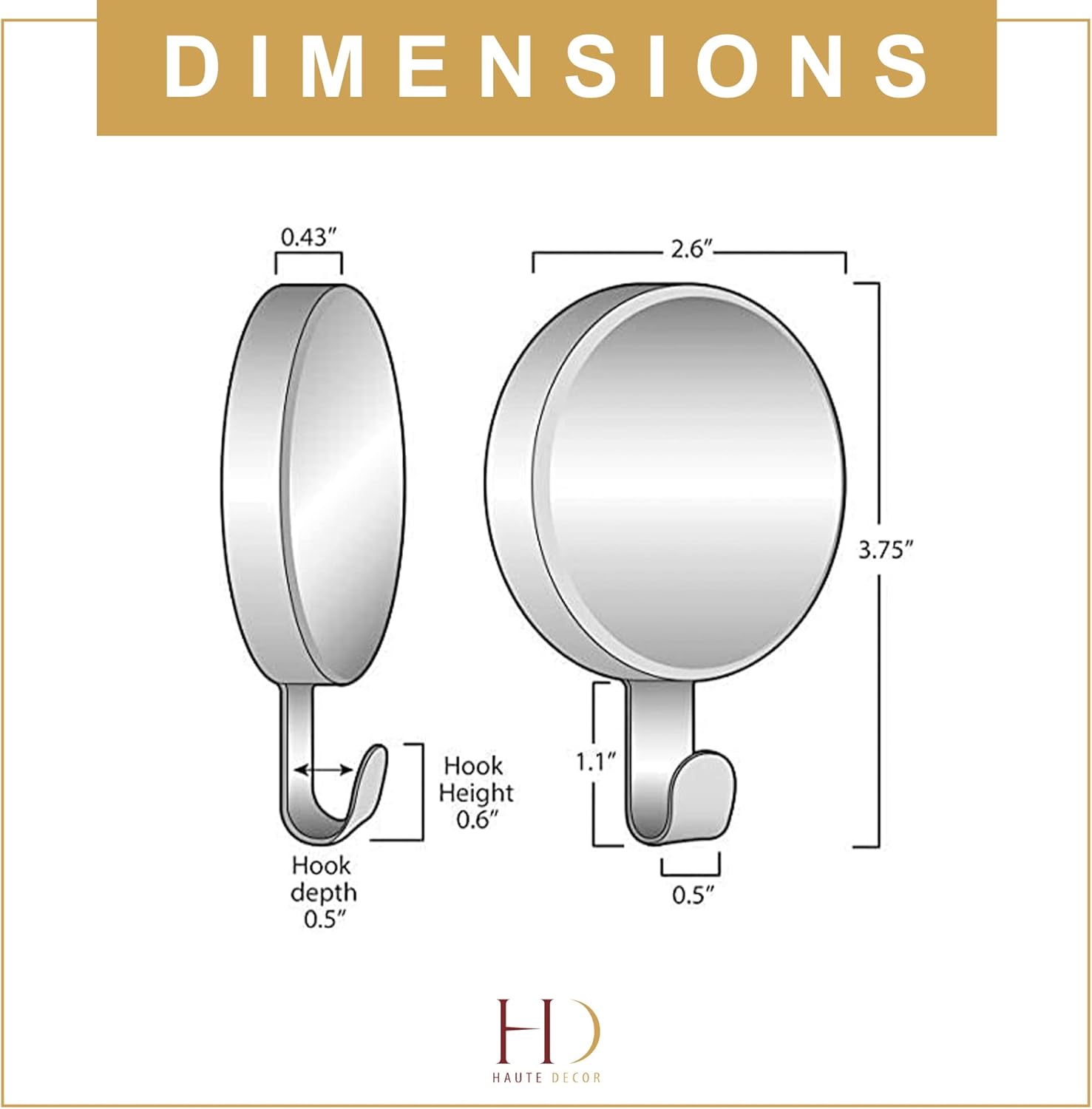 Haute Decor Magnetic Wreath Hanger Set of 2 - Antique Brass