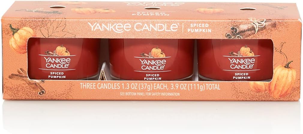 Yankee Candle Mini Travel Size Spiced Pumpkin Set of 3
