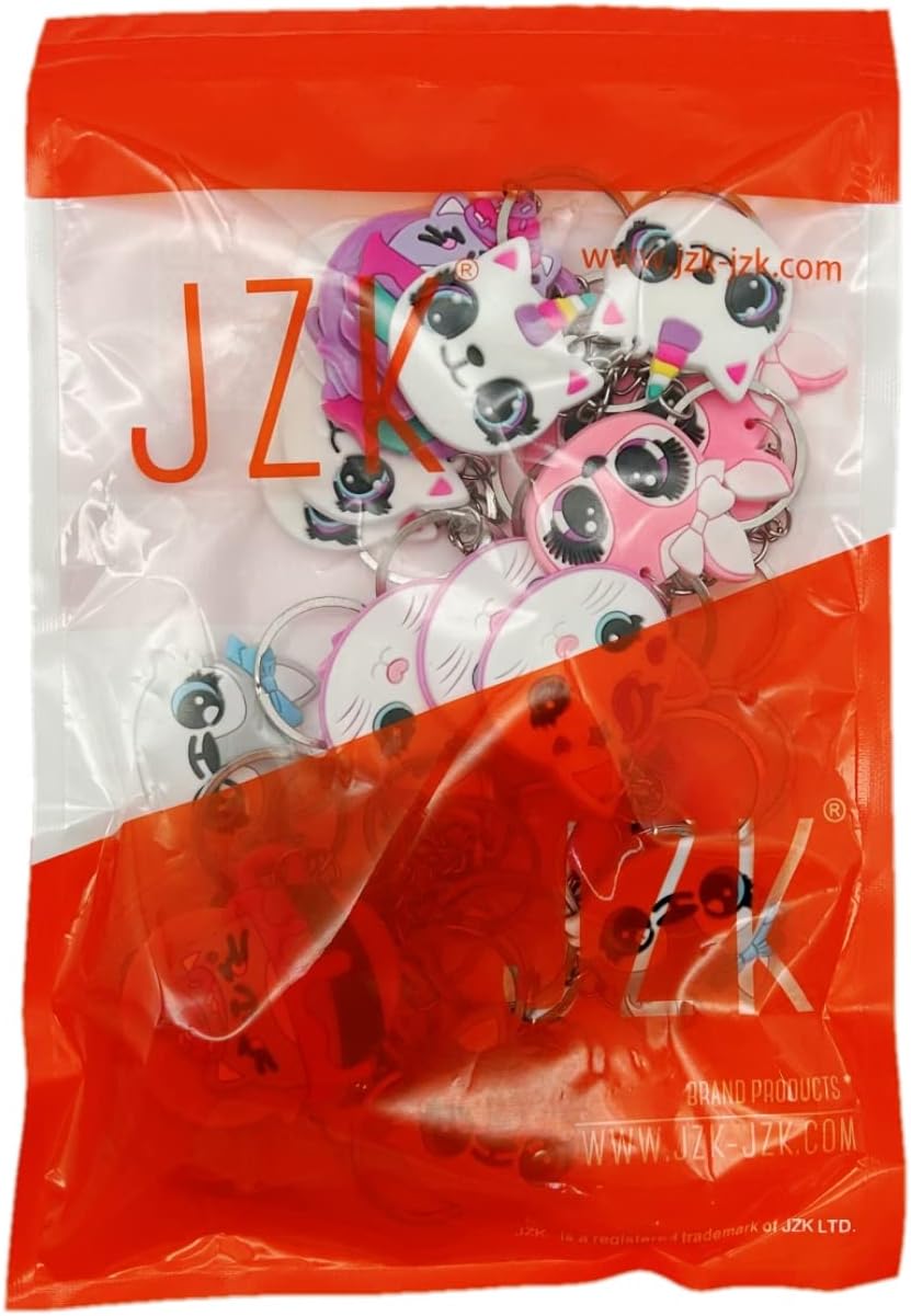 JZK 30 Pcs Cute Kitty Cat Keyring Set for Kids