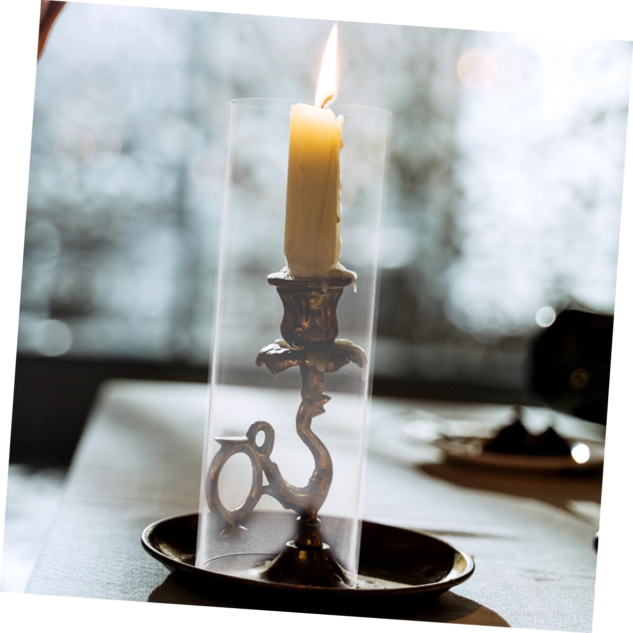 Windproof Candle Shade Glass Tube Decor
