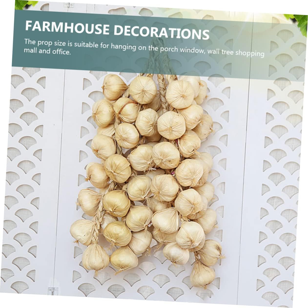 Cabilock 2Pcs Lifelike Garlic Wall Decor