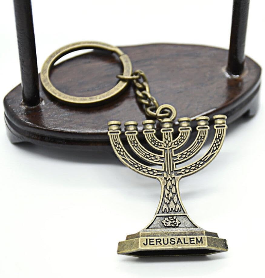 20 Pcs Hanukkah Key Ring Metal Tote Purse Ornaments