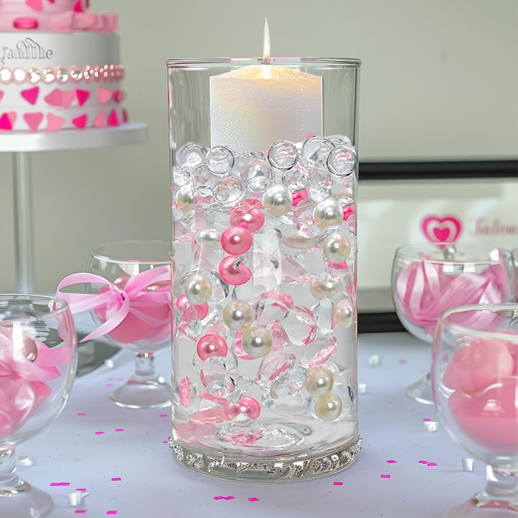 HappyFiller 1075 PCS Floating Pearl Beads Vase Filler