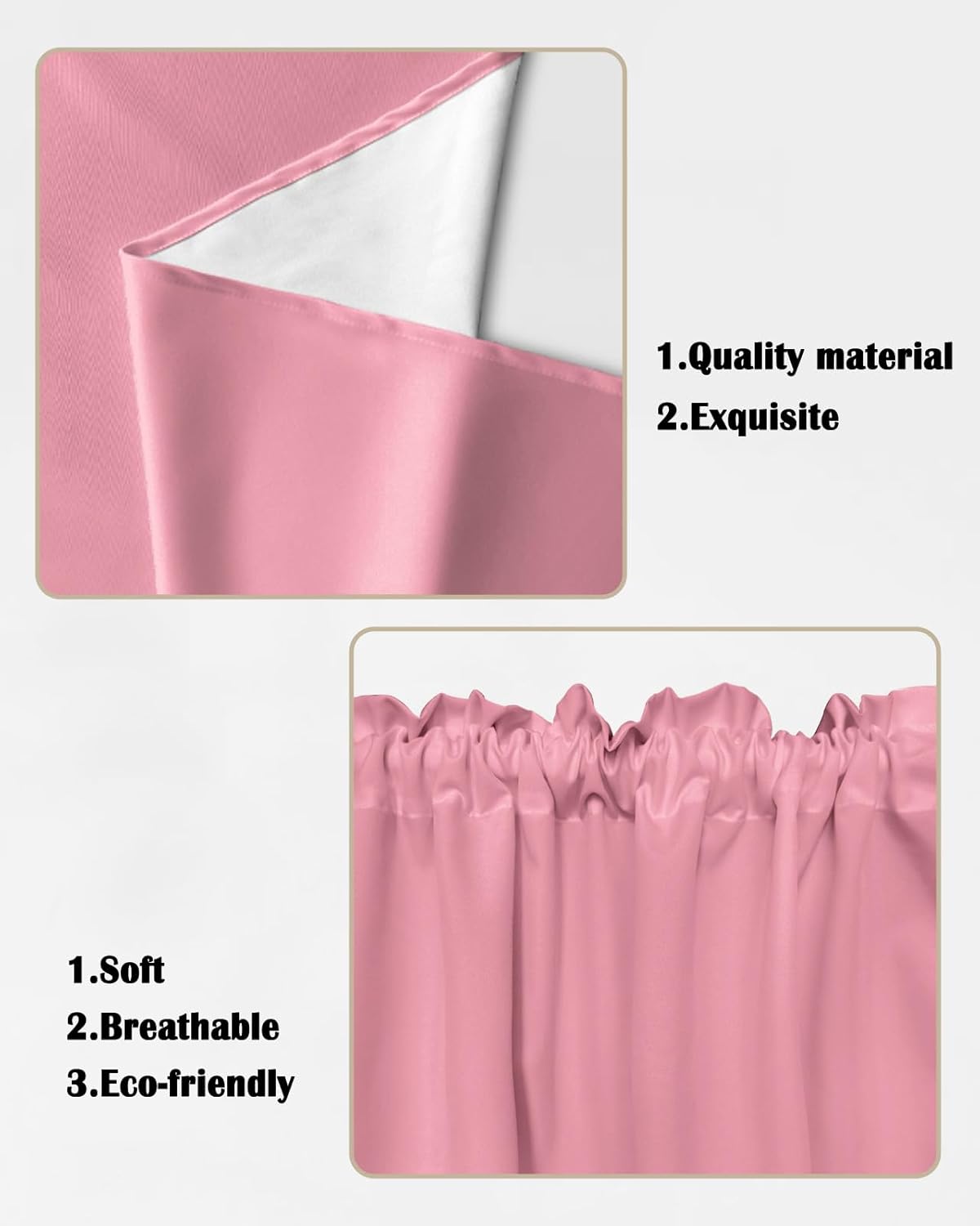 Pink Swag Valances for Kitchen Windows 36x56 In