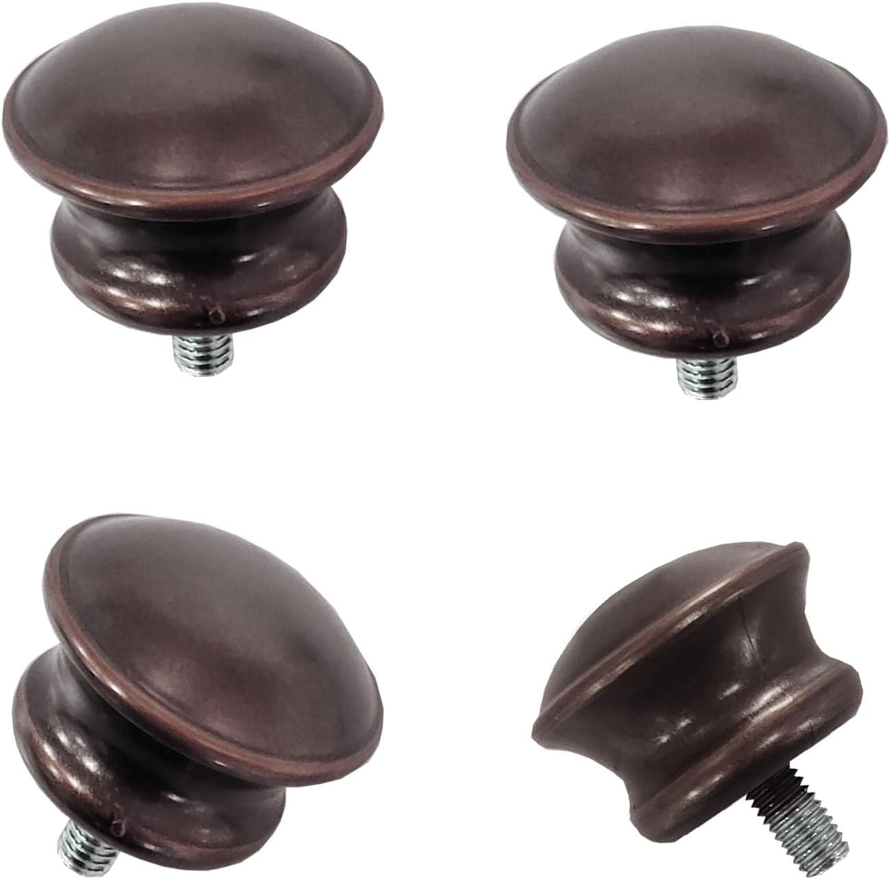 4 Pcs Plastic Curtain Rod Finials with M5 Thread