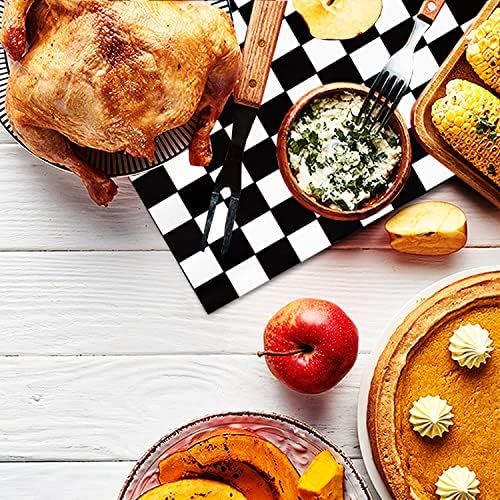 40Pcs Checkered Flag Napkins for Race Themed Party