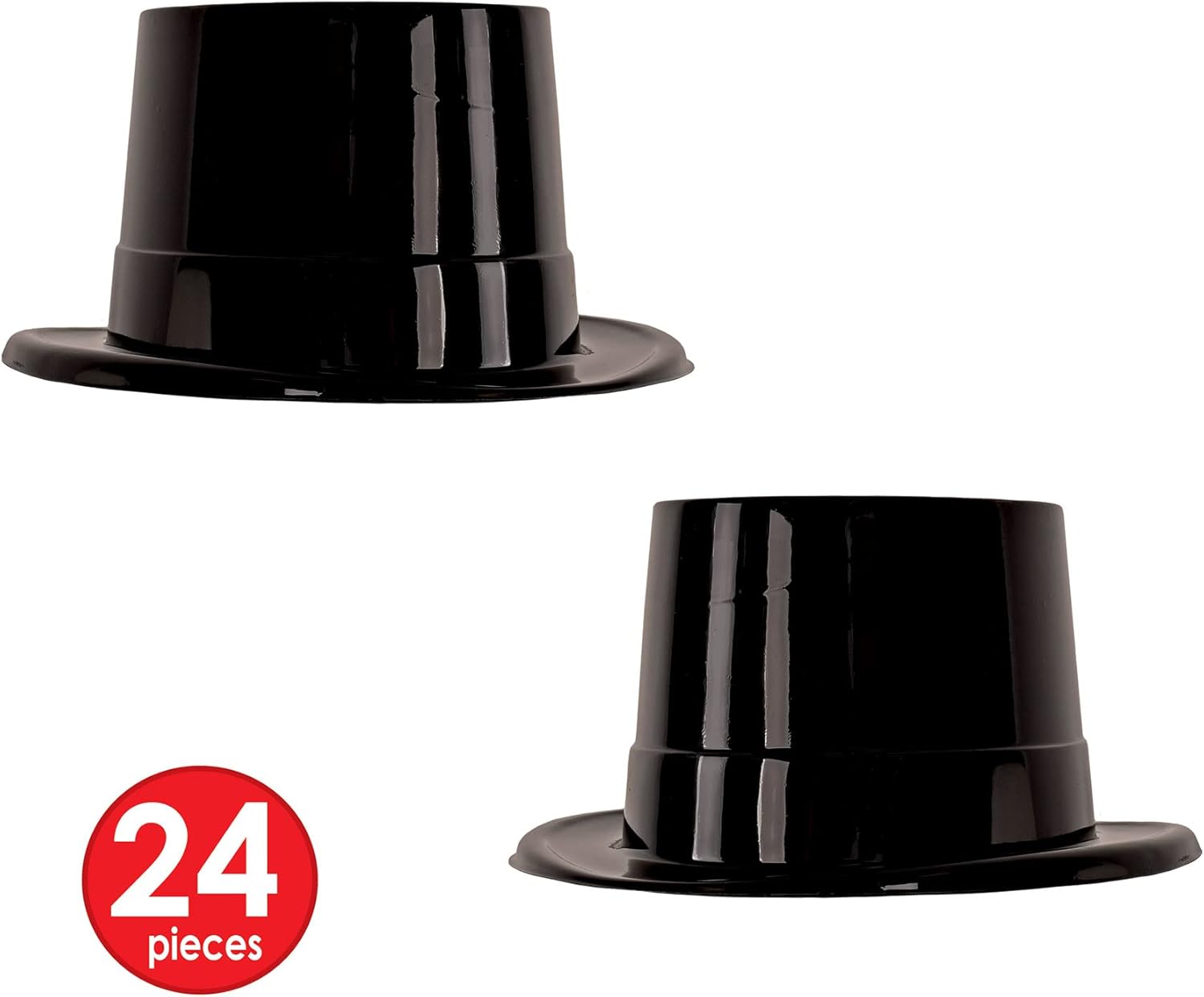 Beistle 24 Piece Plastic Top Hats for Party Supplies