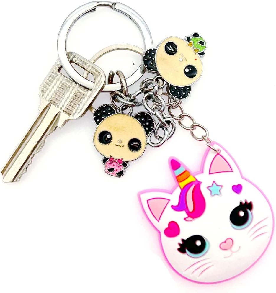 JZK 30 Pcs Cute Kitty Cat Keyring Set for Kids
