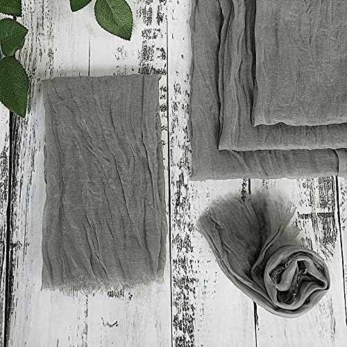 5 Gray Cheesecloth Napkins for Events and Parties