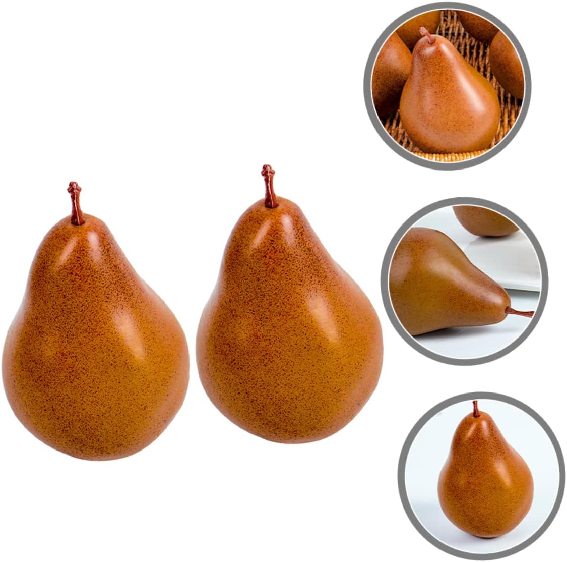 VICASKY 2Pcs Miniature Fake Pears Desktop Decor