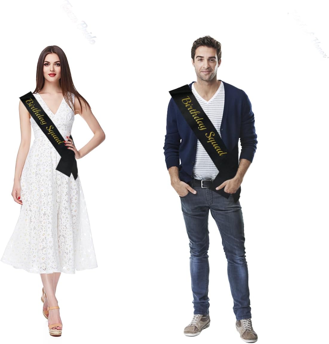 10 Pcs Birthday Squad Sash for Men or Boys