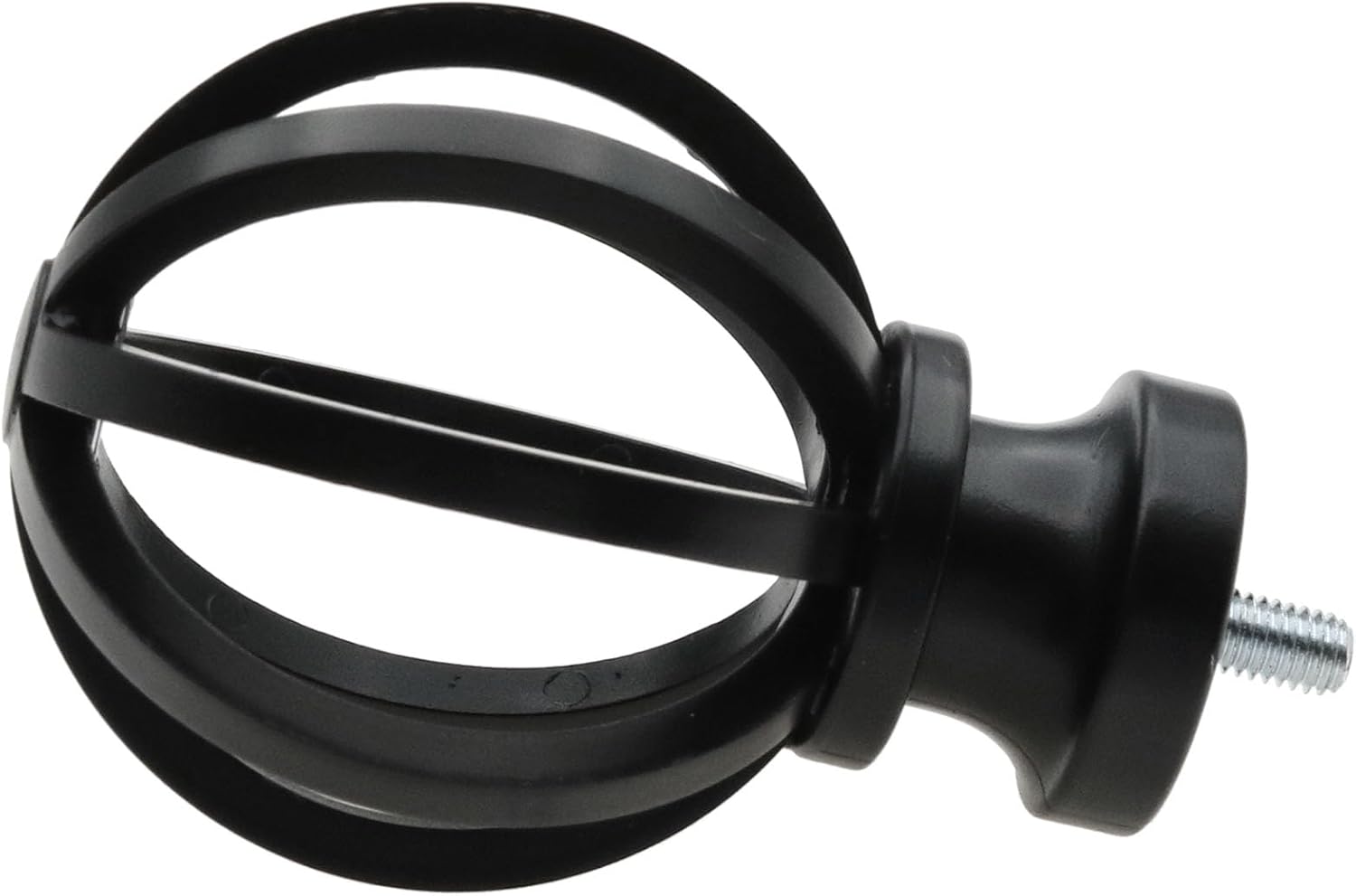 2 PCS Black Finials for 58 Inch Curtain Rods with M5 Screws