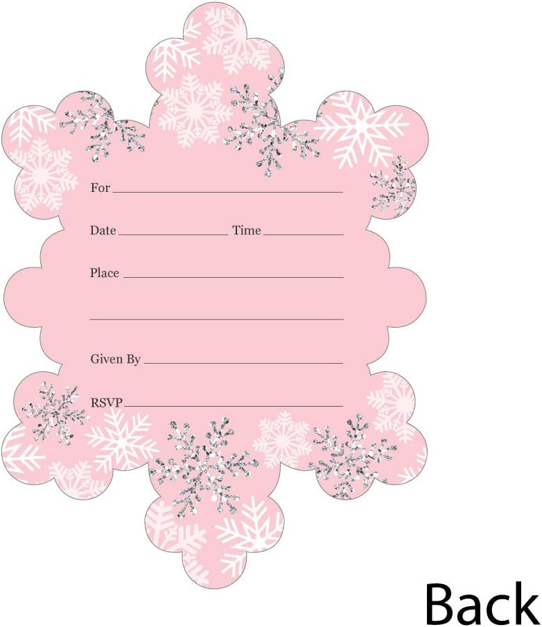 Pink Winter Wonderland Fill-In Invitations Set of 12