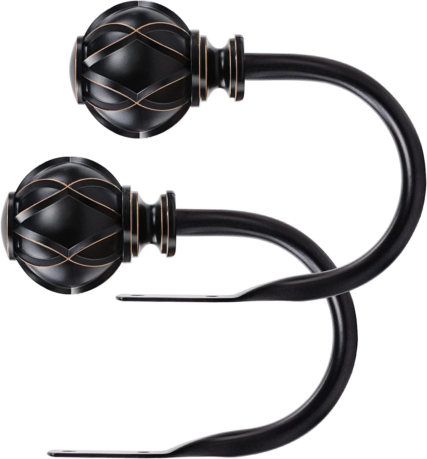 KAMANINA Decorative Curtain Holdbacks Black 2 Pack