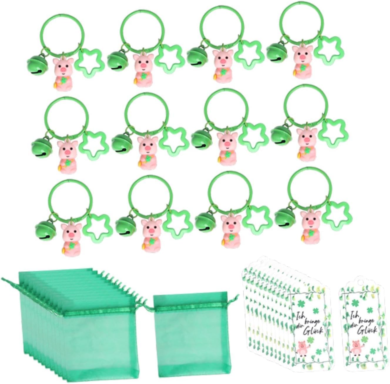 12 Pcs St Patrick Day Keychains Party Favor Set