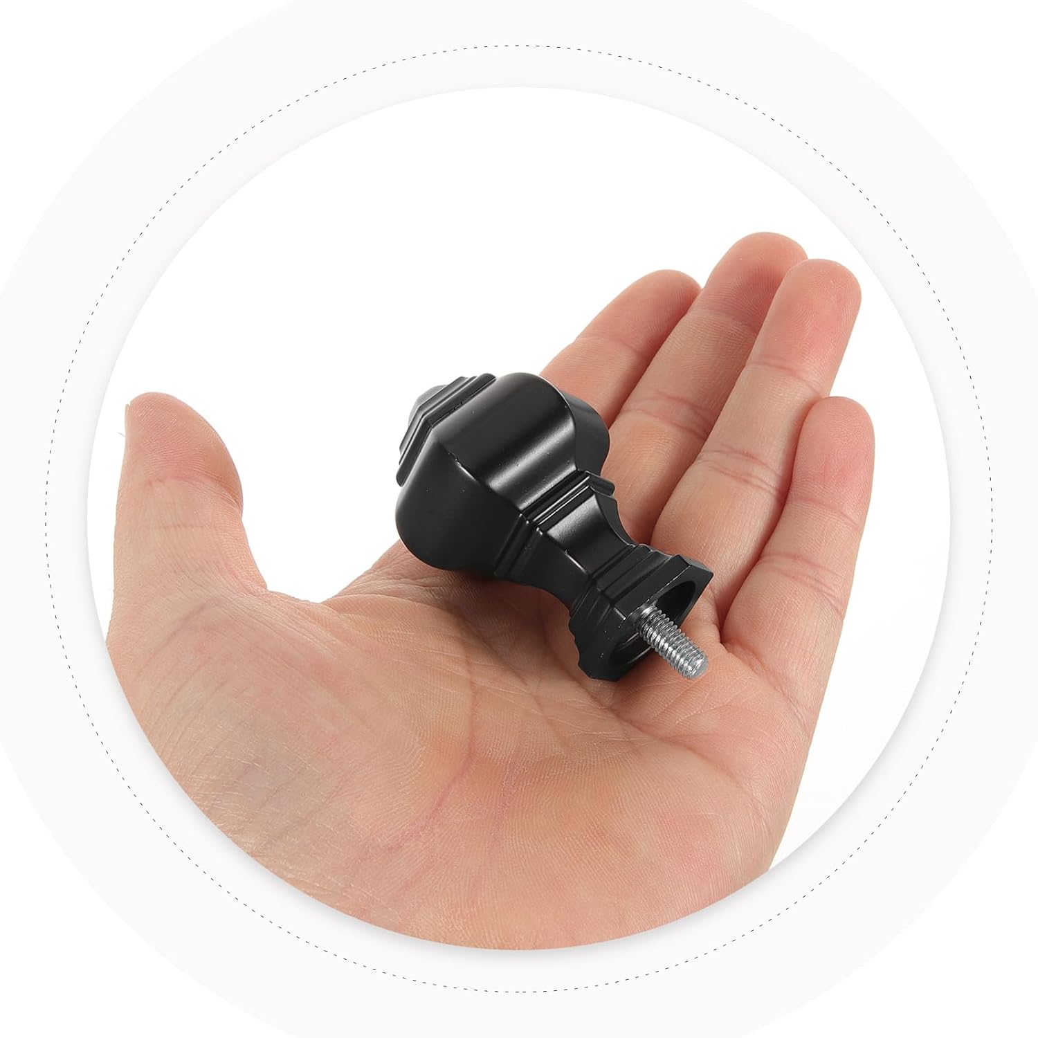 Ciieeo 2pcs Curtain Rod Finials Ends Only